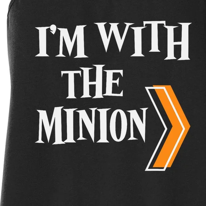 IM With The Minion Funny Couples Halloween Women's Racerback Tank