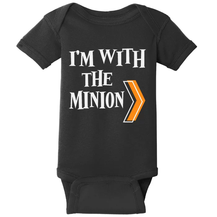 IM With The Minion Funny Couples Halloween Baby Bodysuit