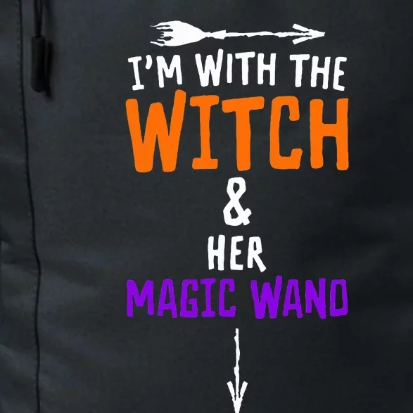 I'm With The Witch And Her Magic Wand Halloween Daily Commute Backpack