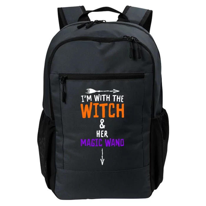 I'm With The Witch And Her Magic Wand Halloween Daily Commute Backpack