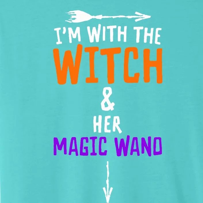 I'm With The Witch And Her Magic Wand Halloween ChromaSoft Performance T-Shirt