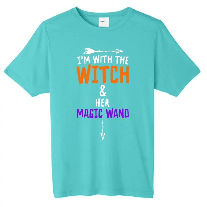 I'm With The Witch And Her Magic Wand Halloween ChromaSoft Performance T-Shirt