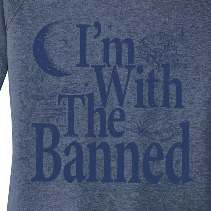 I'm With The Banned World Book Day I Read Banned Books Book Lover Women's Perfect Tri Tunic Long Sleeve Shirt