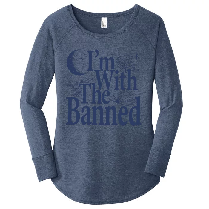 I'm With The Banned World Book Day I Read Banned Books Book Lover Women's Perfect Tri Tunic Long Sleeve Shirt