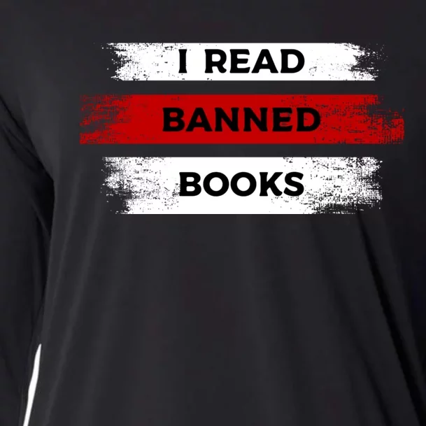 I'm With The Banned Funny Bookworm Banned Book Cooling Performance Long Sleeve Crew