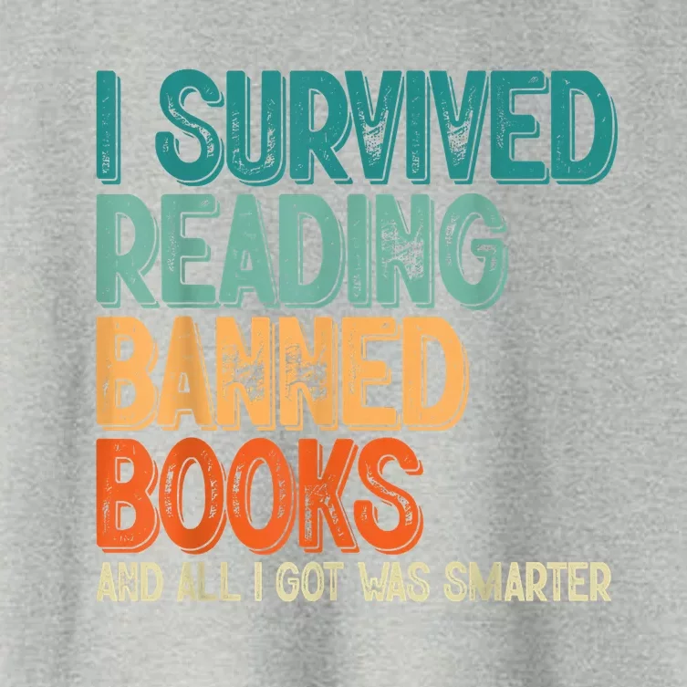 Im With The Banned I Survived Reading Banned Books Women's Crop Top Tee