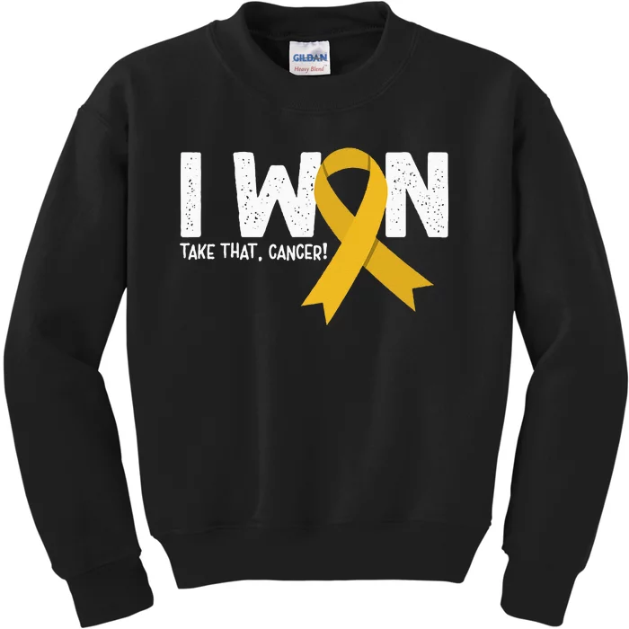 I Won Take That Cancer Childhood Cancer Survivor Kids Sweatshirt