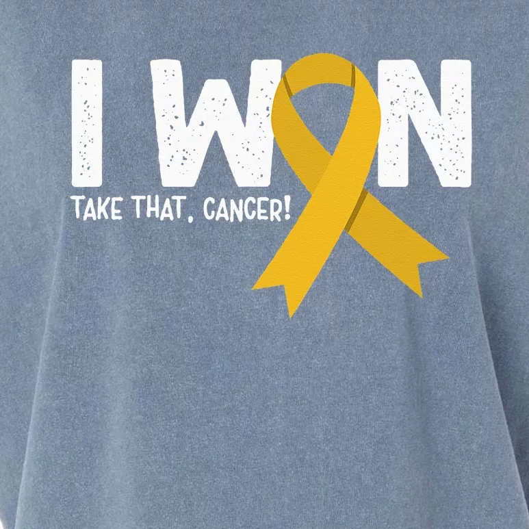 I Won Take That Cancer Childhood Cancer Survivor Garment-Dyed Women's Muscle Tee