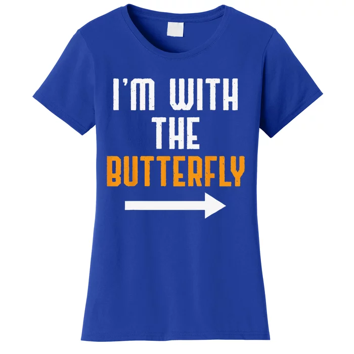 Im With The Butterfly Costume Funny Halloween Couple Women's T-Shirt