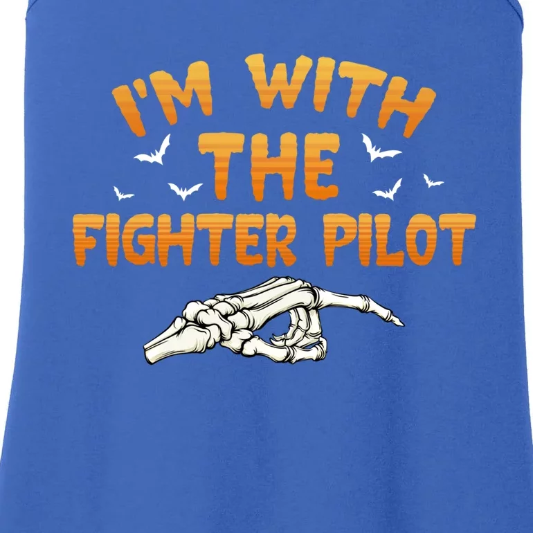 Im With The Fighter Pilot Pilothalloween Couples Costume Gift Ladies Essential Tank