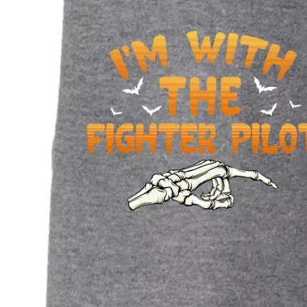 Im With The Fighter Pilot Pilothalloween Couples Costume Gift Doggie 3-End Fleece Hoodie