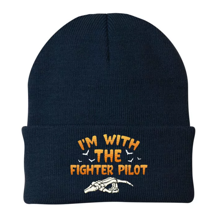 Im With The Fighter Pilot Pilothalloween Couples Costume Gift Knit Cap Winter Beanie