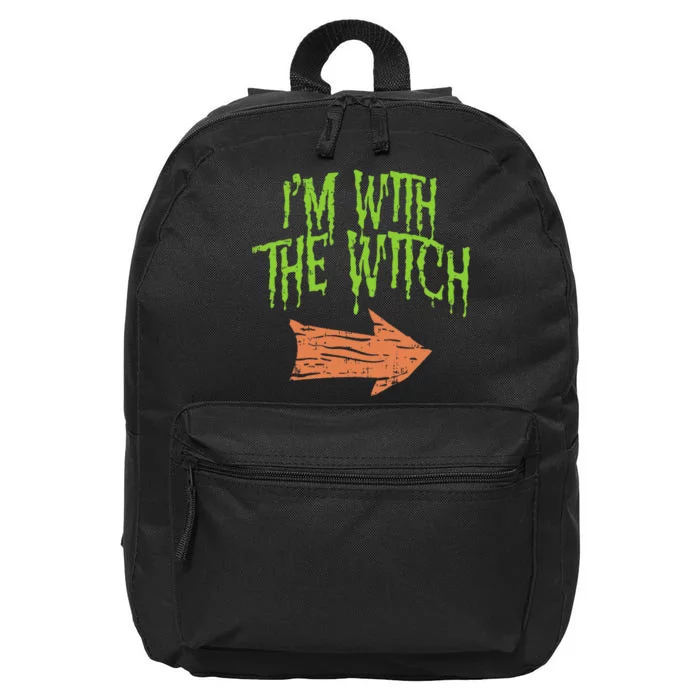 Im With The Witch Husband Halloween Costume Couple 16 in Basic Backpack