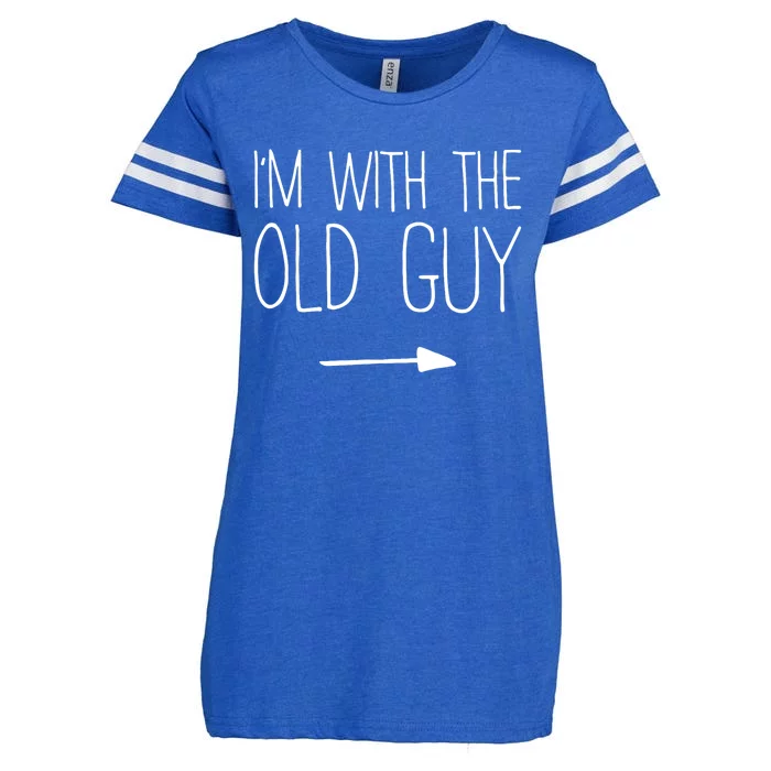 Im With The Old Guy Matching Old Guy Costume Enza Ladies Jersey Football T-Shirt