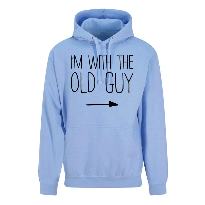 Im With The Old Guy Matching Old Guy Costume Unisex Surf Hoodie