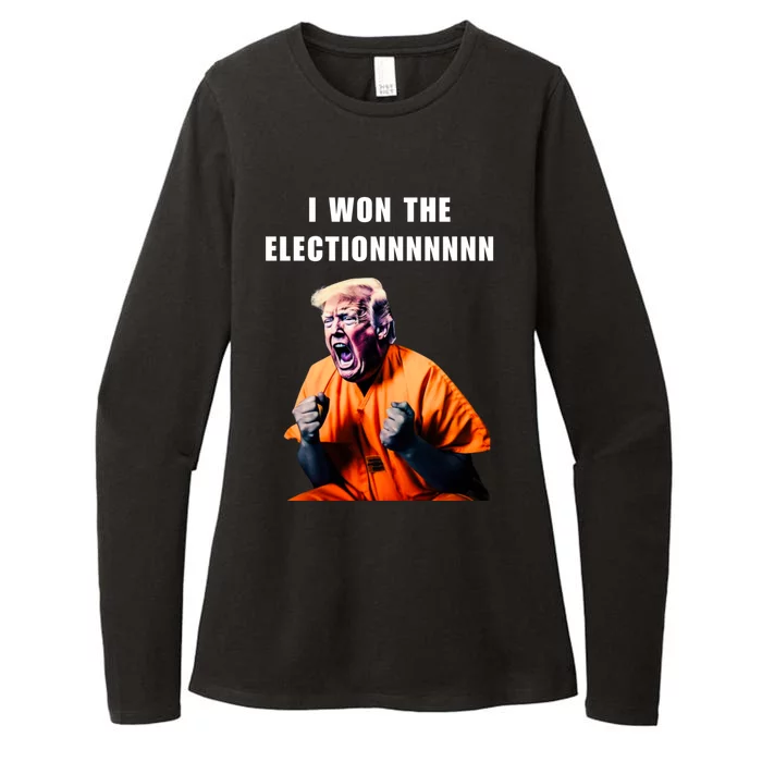 I Won The Election Funny Trump Prisoner Halloween Costume Womens CVC Long Sleeve Shirt