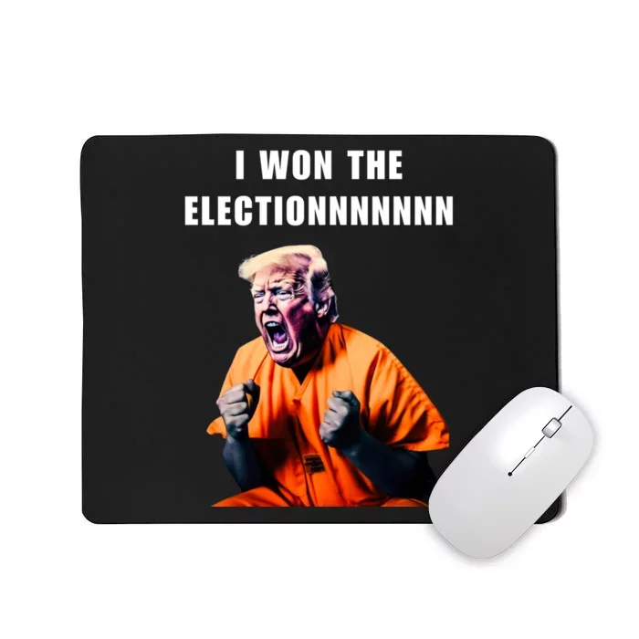 I Won The Election Funny Trump Prisoner Halloween Costume Mousepad