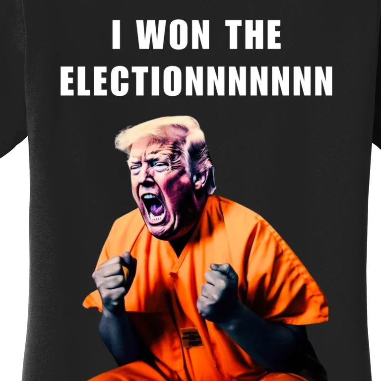 I Won The Election Funny Trump Prisoner Halloween Costume Women's T-Shirt