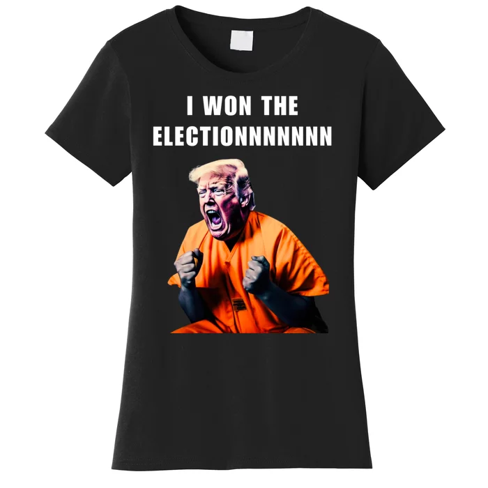 I Won The Election Funny Trump Prisoner Halloween Costume Women's T-Shirt