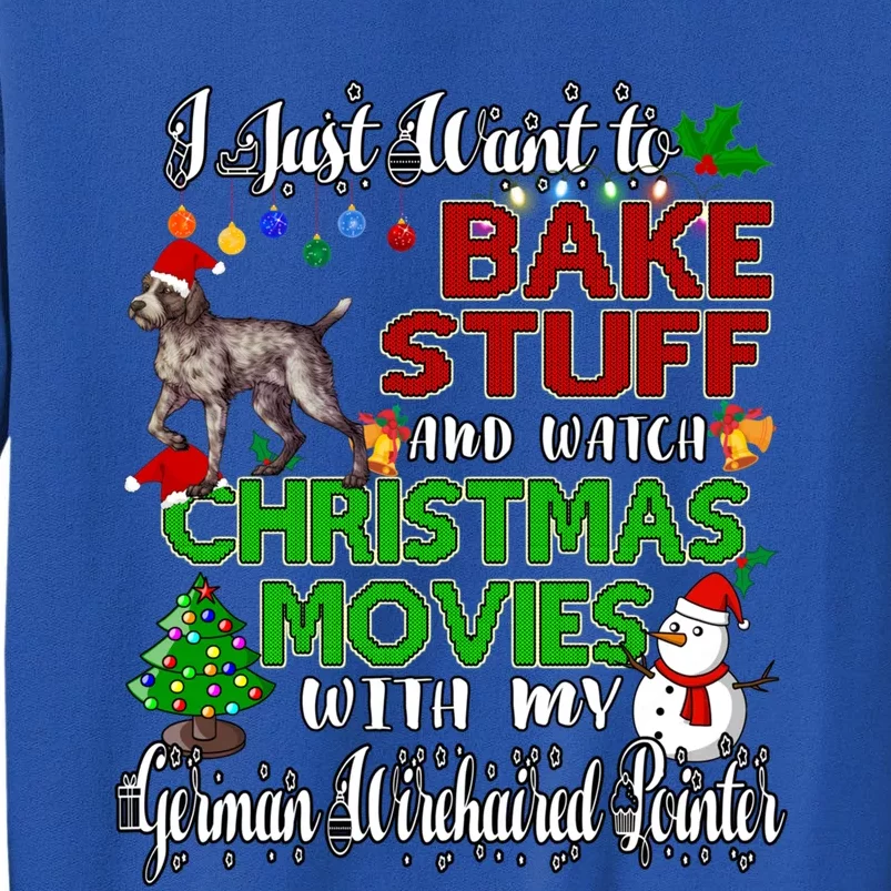 I Want To Bake Stuff And Christmas Ger Wirehaired Pointer Gift Sweatshirt