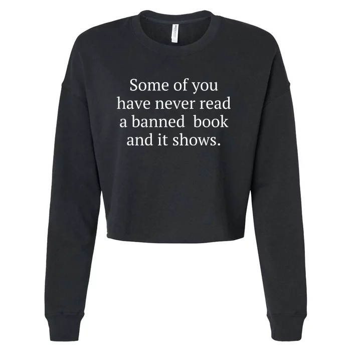 I'm With The Banned Books Read Banned Books Cropped Pullover Crew