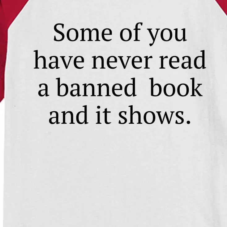 I'm With The Banned Books Read Banned Books Kids Colorblock Raglan Jersey