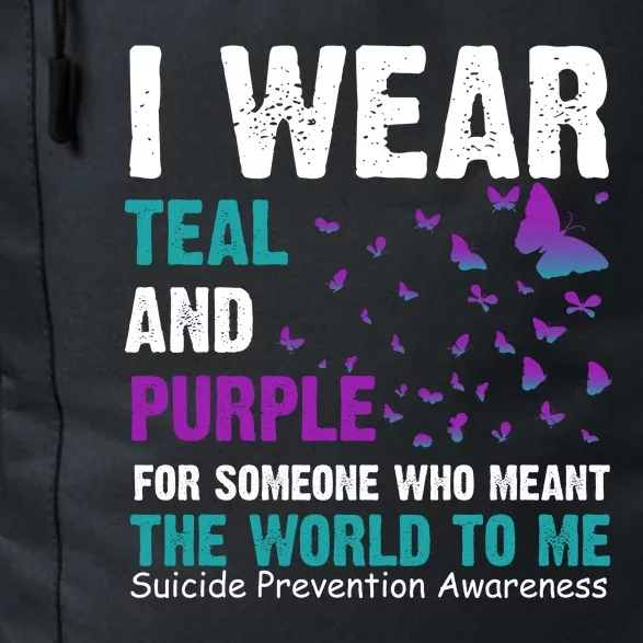 I Wear Teal & Purple Suicide Prevention Awareness Daily Commute Backpack