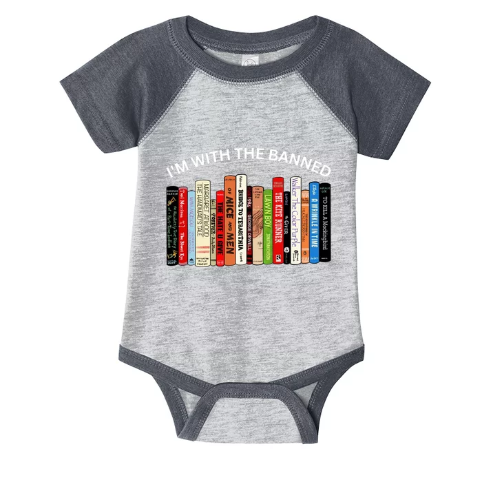 I'm With The Banned Book Infant Baby Jersey Bodysuit