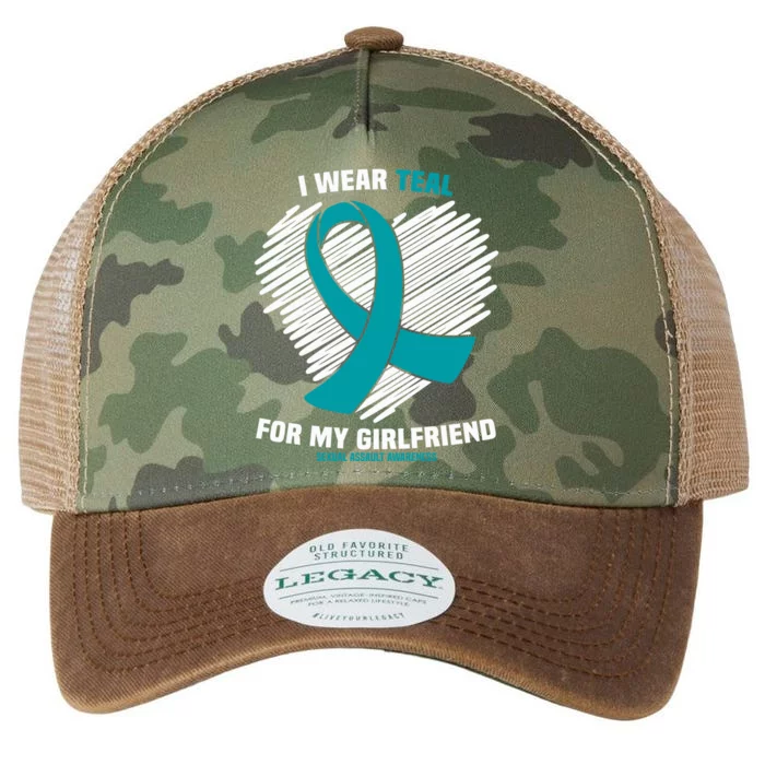 I Wear Teal For My Friend Sexual Assault Awareness Gift Legacy Tie Dye Trucker Hat