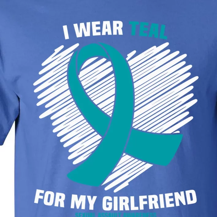 I Wear Teal For My Friend Sexual Assault Awareness Gift Tall T-Shirt