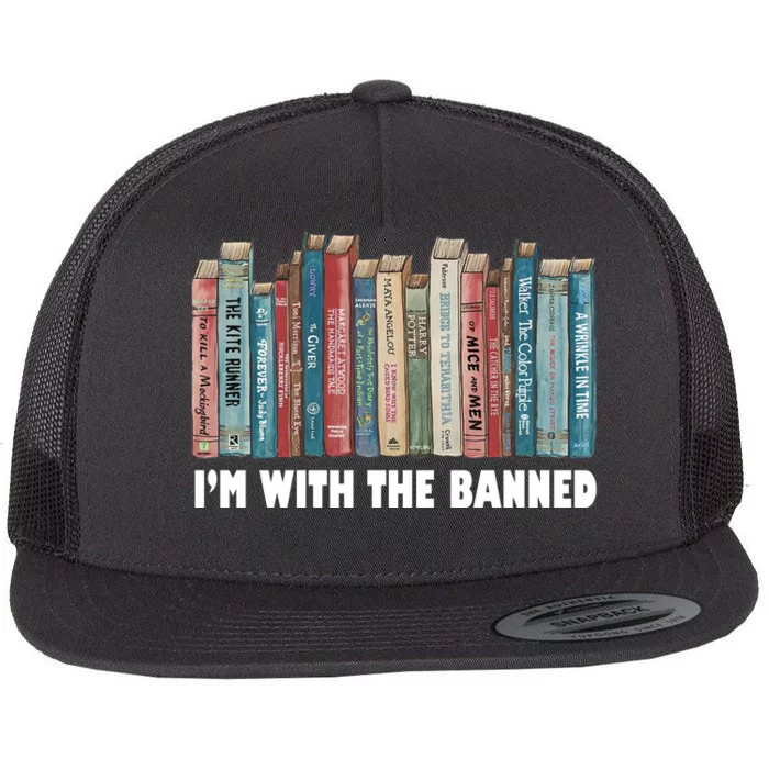 I'm With The Banned Book Flat Bill Trucker Hat