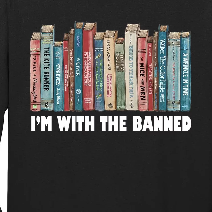 I'm With The Banned Book Tall Long Sleeve T-Shirt