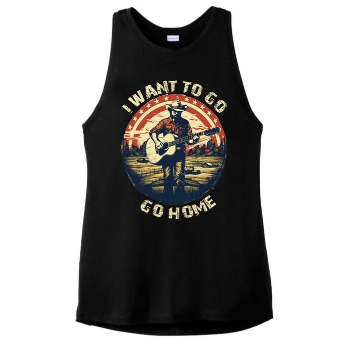 I Want To Go Home Ladies Tri-Blend Wicking Tank