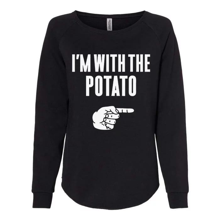 Im With The Potato Funny Halloween Couple Costume Gift Womens California Wash Sweatshirt