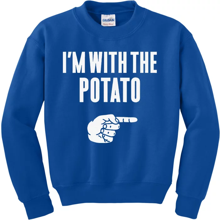 Im With The Potato Funny Halloween Couple Costume Gift Kids Sweatshirt