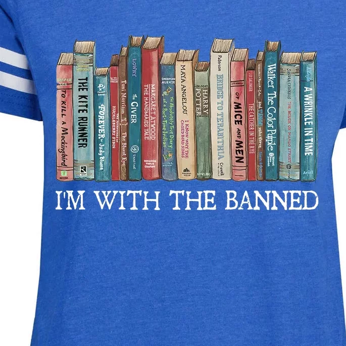 I'm With The Banned Book Enza Ladies Jersey Football T-Shirt