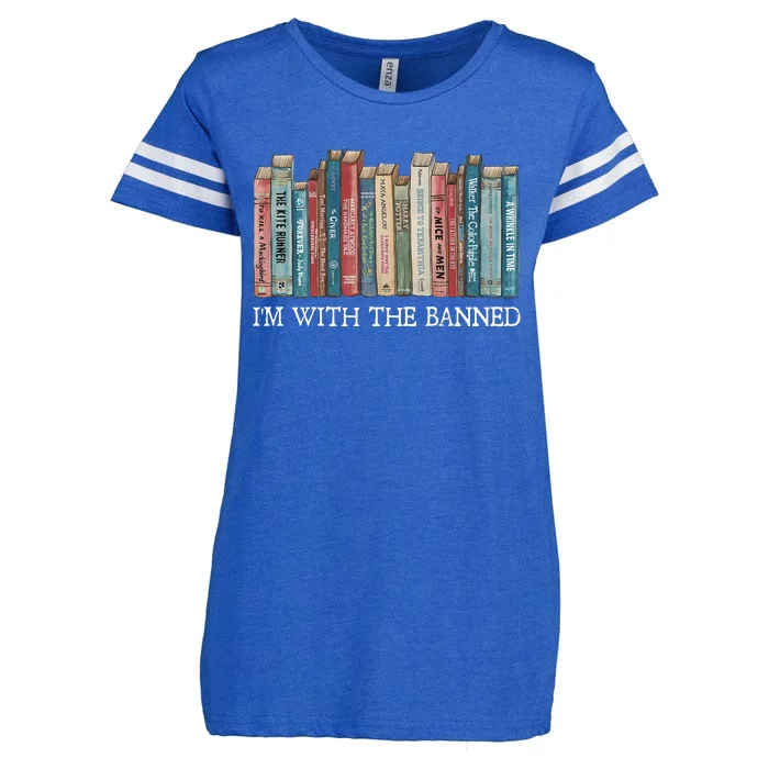 I'm With The Banned Book Enza Ladies Jersey Football T-Shirt