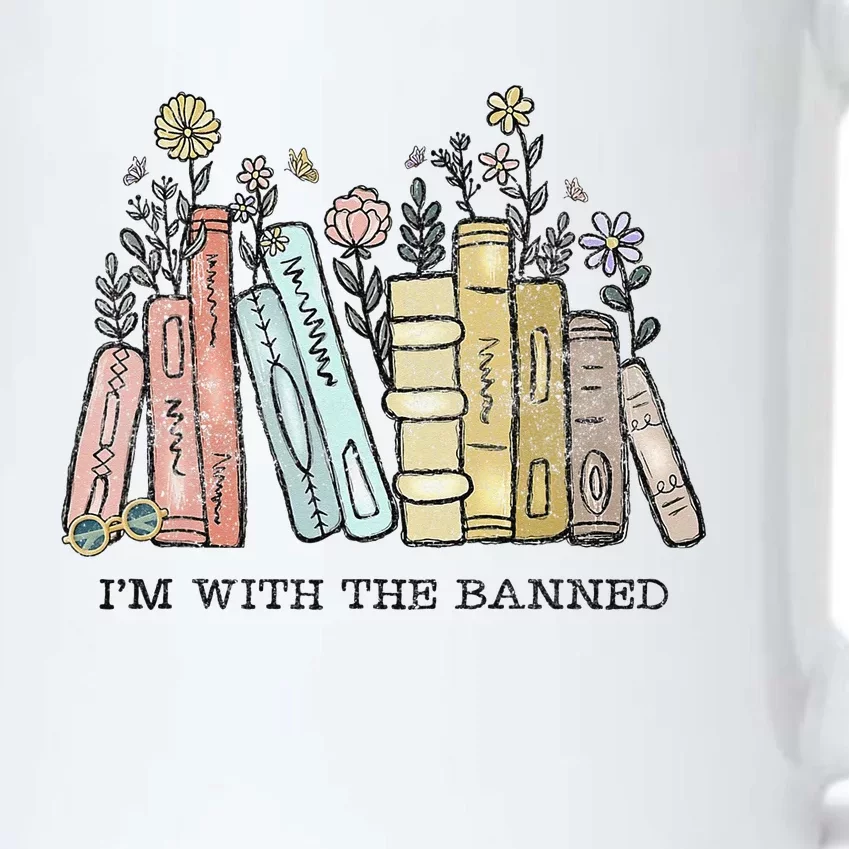 I'm with The Banned Funny Book Readers I Read Banned Books Black Color Changing Mug