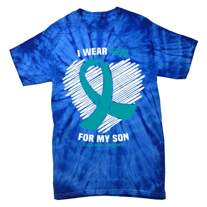 I Wear Teal For My Son Sexual Assault Awareness Meaningful Gift Tie-Dye T-Shirt