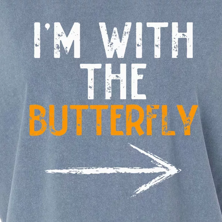 IM With The Butterfly Last Minute Costume Halloween Couple Garment-Dyed Women's Muscle Tee