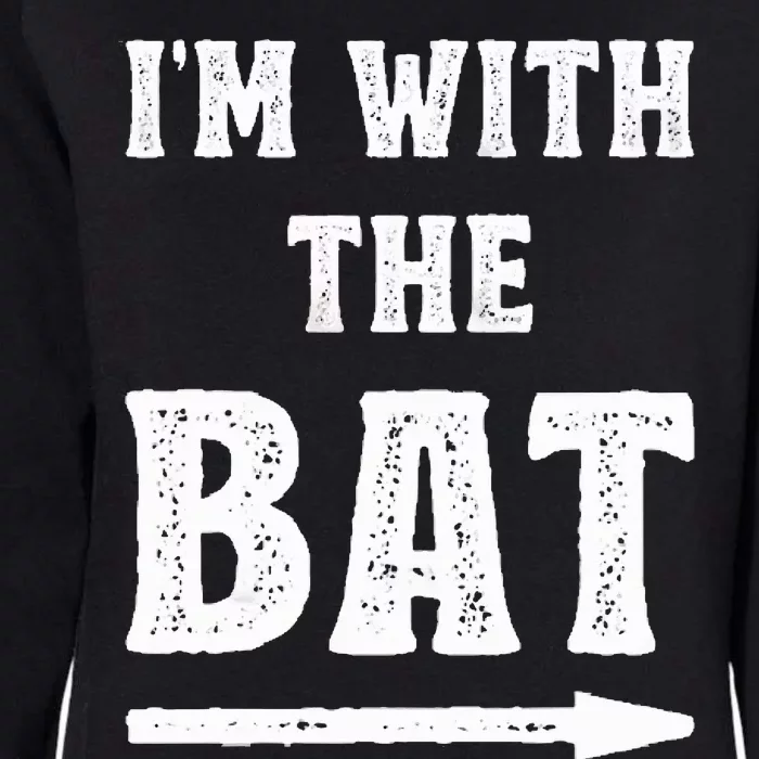 I'm With The Bat Costume Halloween Matching Couple Lazy DIY Womens California Wash Sweatshirt