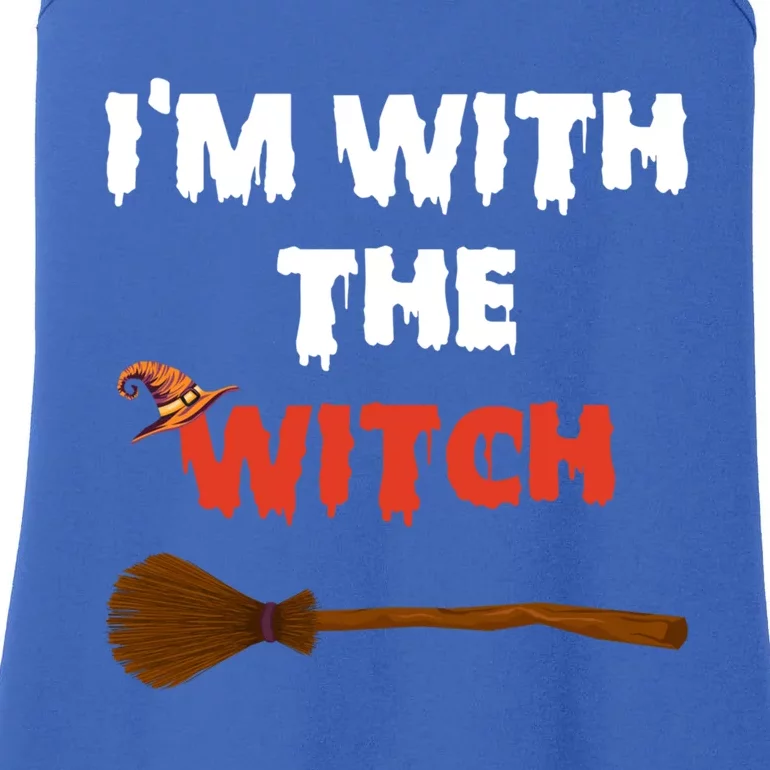 Im With The Witch Funny Halloween Costume Couples Gift Ladies Essential Tank