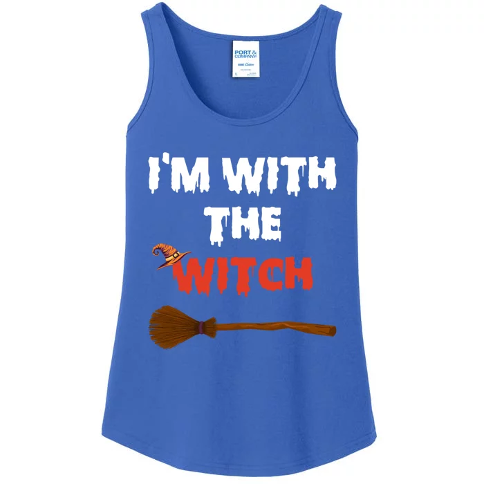 Im With The Witch Funny Halloween Costume Couples Gift Ladies Essential Tank