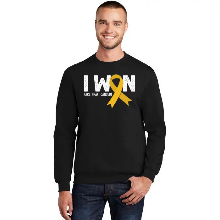 I Won Take That Cancer Childhood Cancer Survivor Tall Sweatshirt