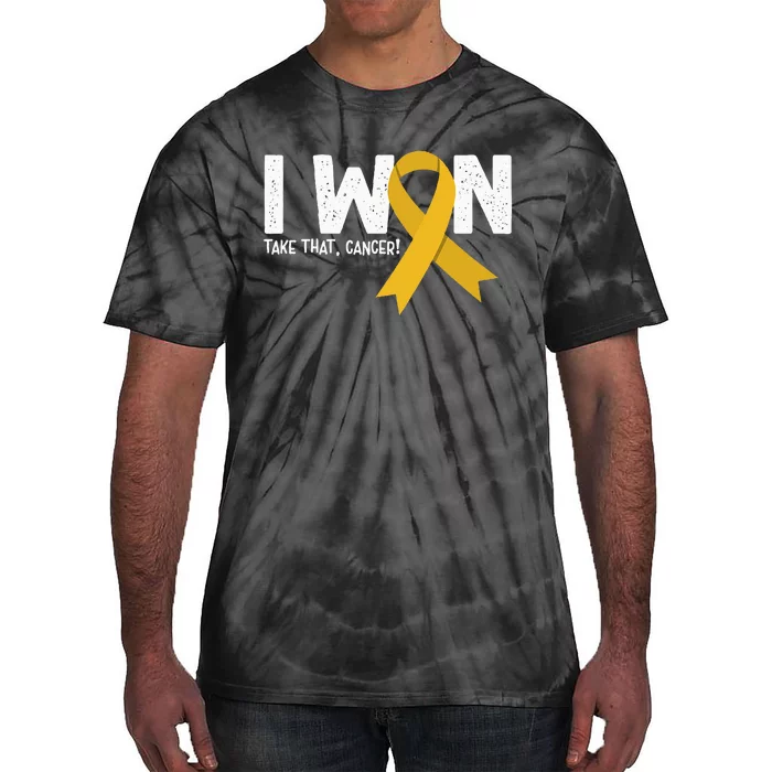 I Won Take That Cancer Childhood Cancer Survivor Tie-Dye T-Shirt