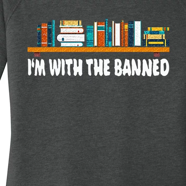 Im With The Banned Librarian Books Bookworm Women's Perfect Tri Tunic Long Sleeve Shirt