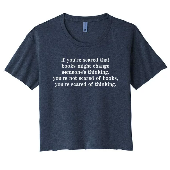 Im With The Banned Read Banned Books Women's Crop Top Tee