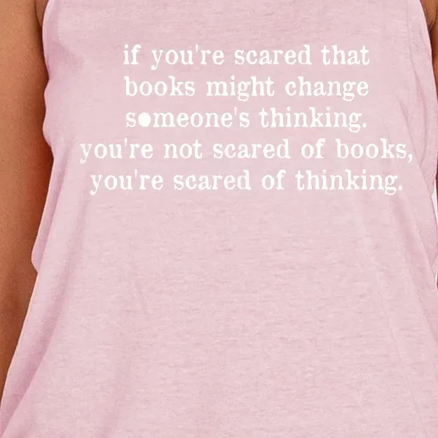 Im With The Banned Read Banned Books Women's Knotted Racerback Tank