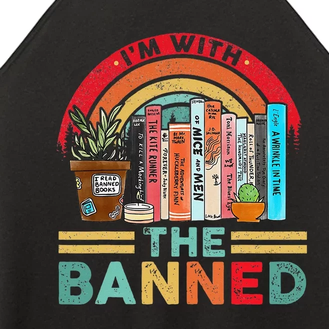 Im With The Banned Books Women’s Perfect Tri Rocker Tank