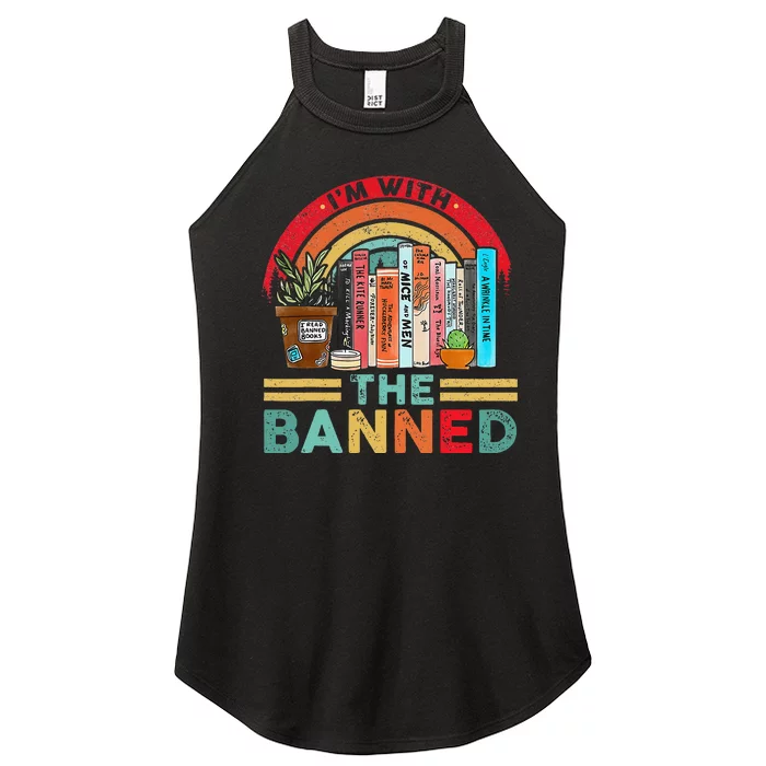 Im With The Banned Books Women’s Perfect Tri Rocker Tank